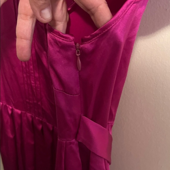 Silk dress 100% Elegant Pink Dress - Picture 7 of 8